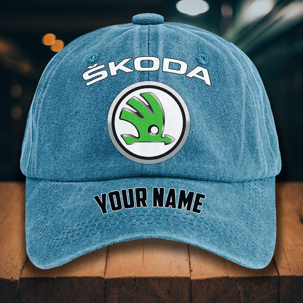 Skoda Auto Gewaschene Denim-Kappe – Bild 2