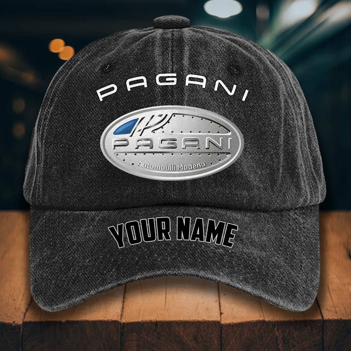 Pagani Gewaschene Denim-Kappe