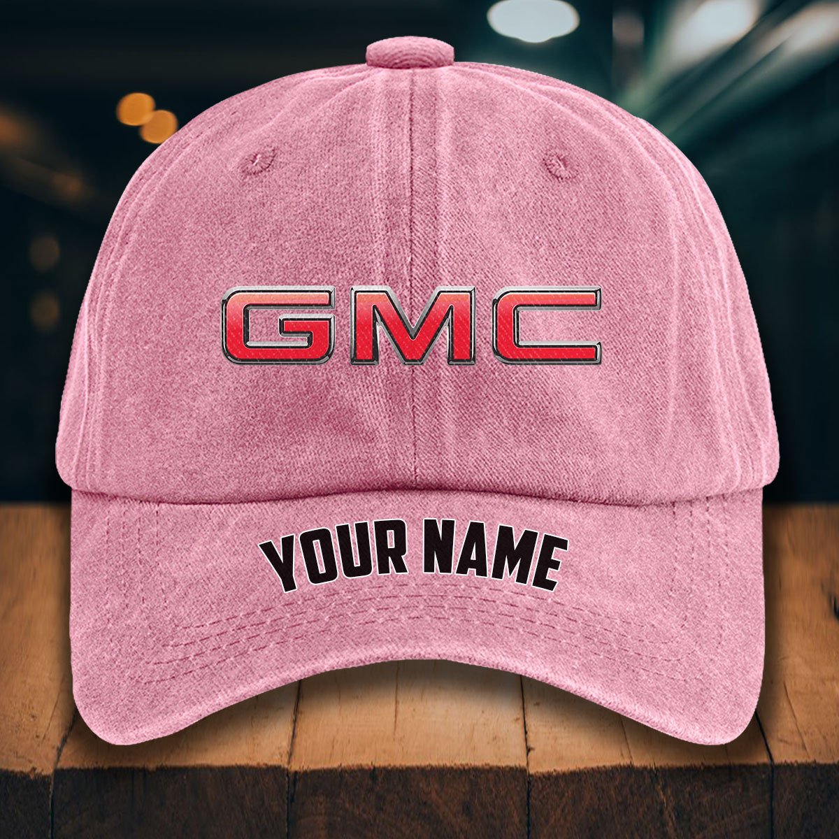 GMC Car Gewaschene Denim-Kappe – Bild 9