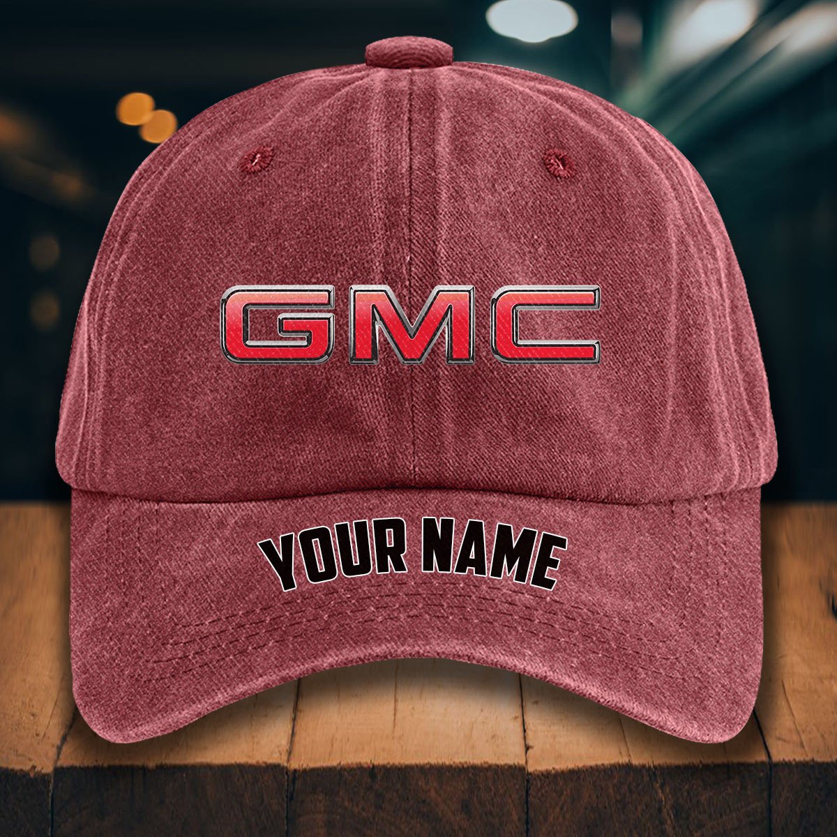 GMC Car Gewaschene Denim-Kappe – Bild 14