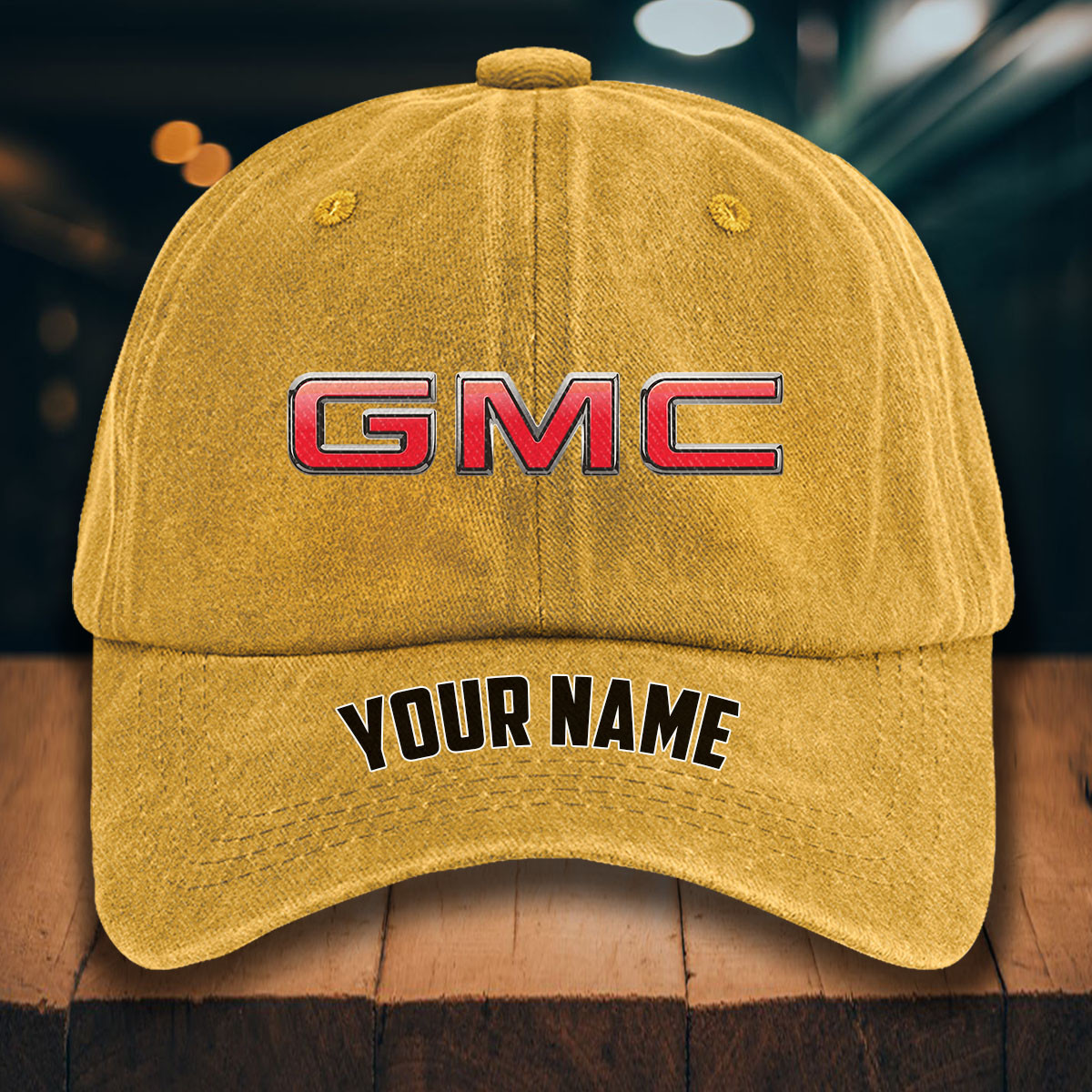 GMC Car Gewaschene Denim-Kappe – Bild 15