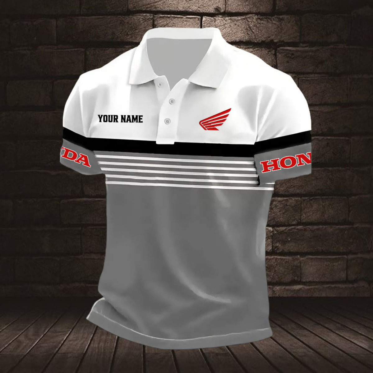Honda Motorcycle Poloshirt – Bild 3