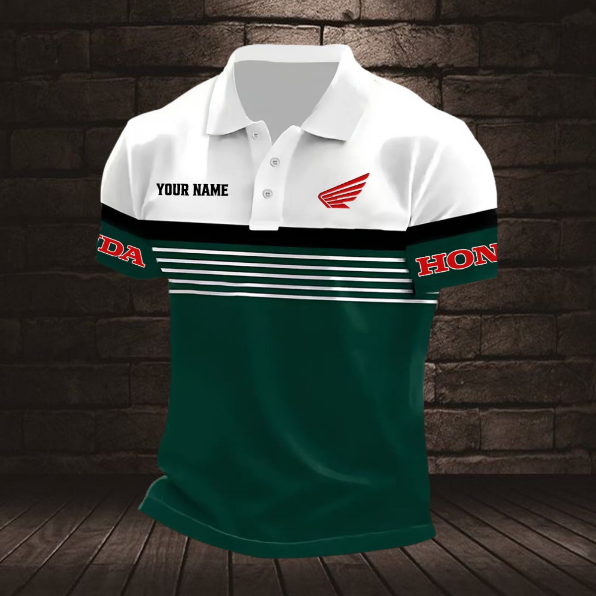 Honda Motorcycle Poloshirt – Bild 4