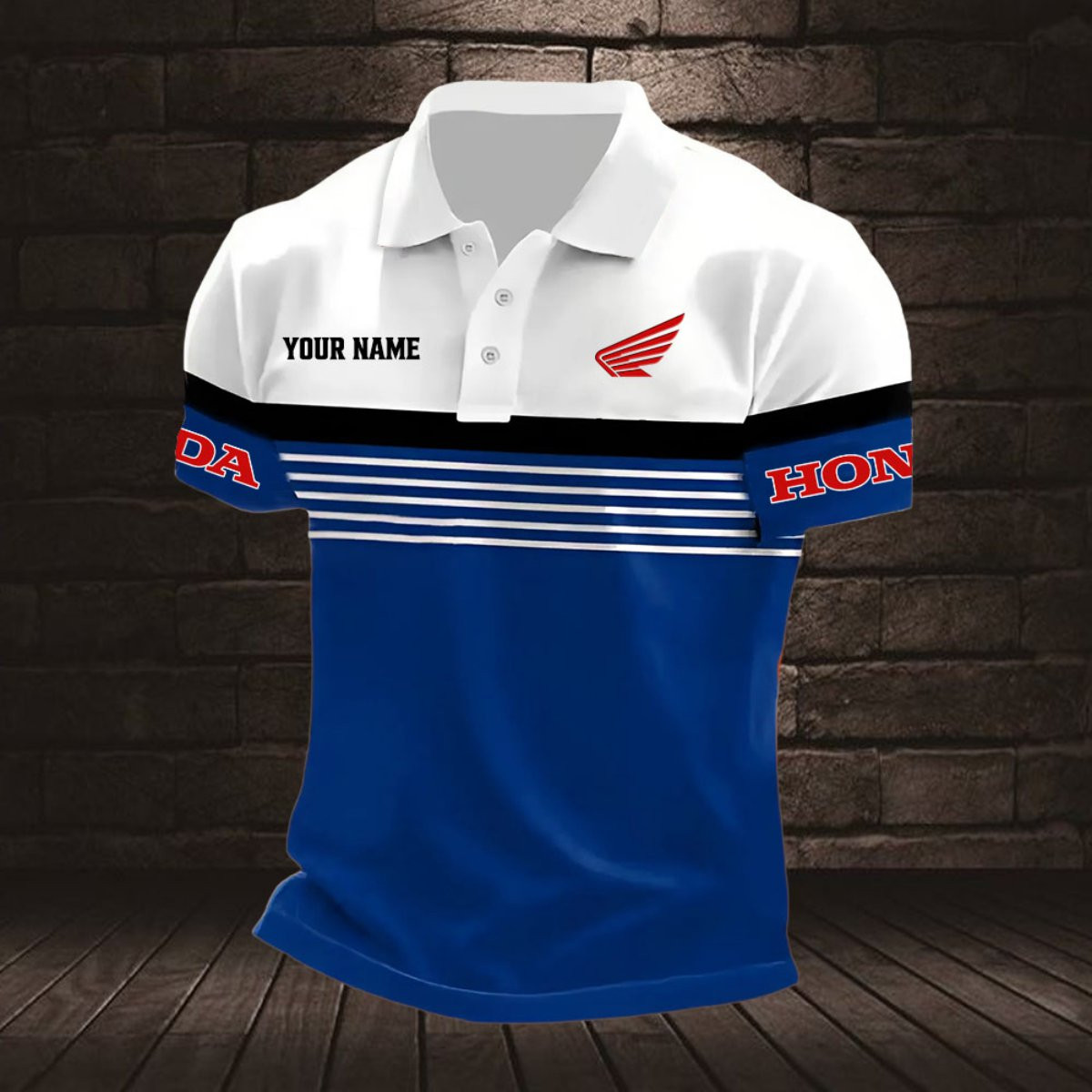 Honda Motorcycle Poloshirt – Bild 5