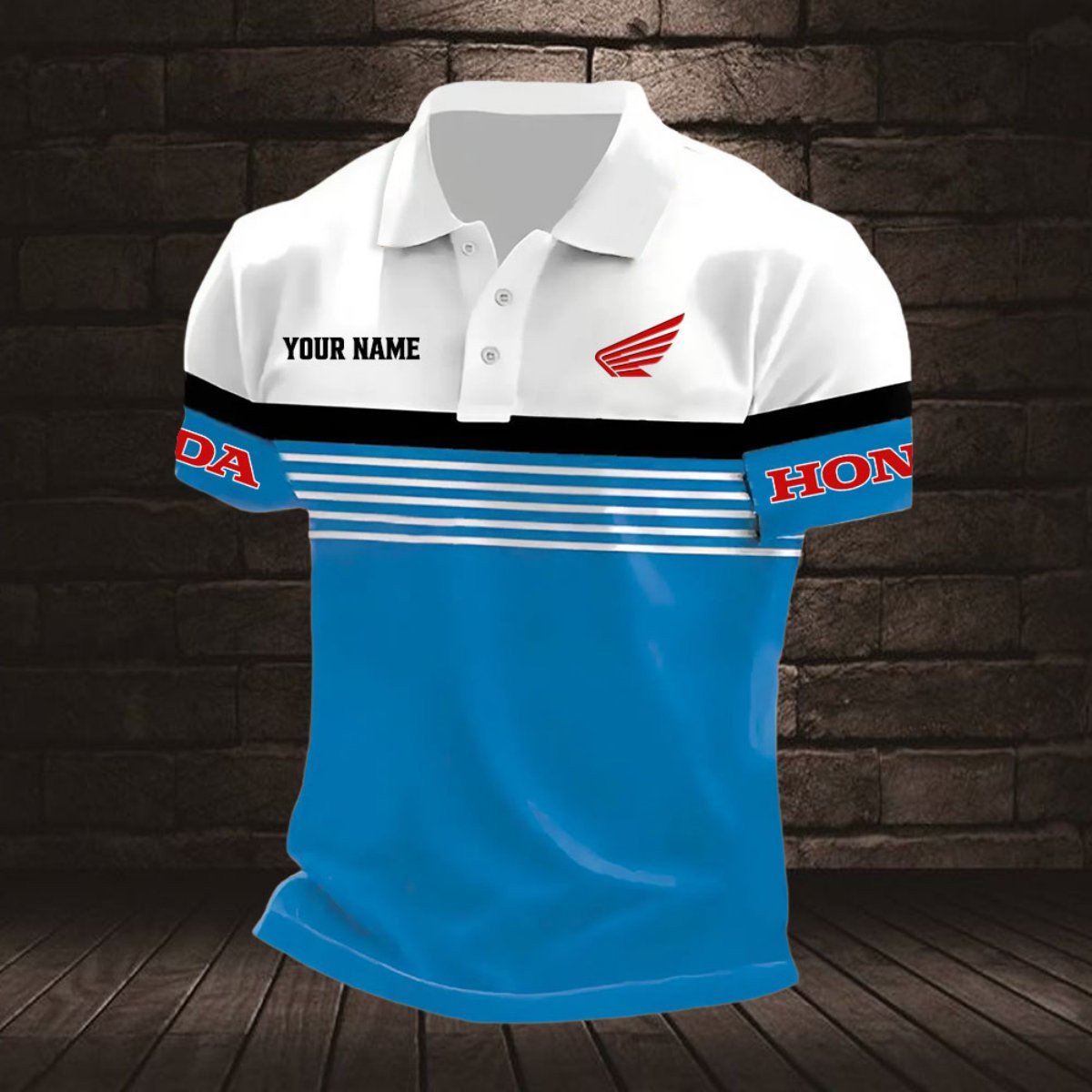Honda Motorcycle Poloshirt – Bild 7