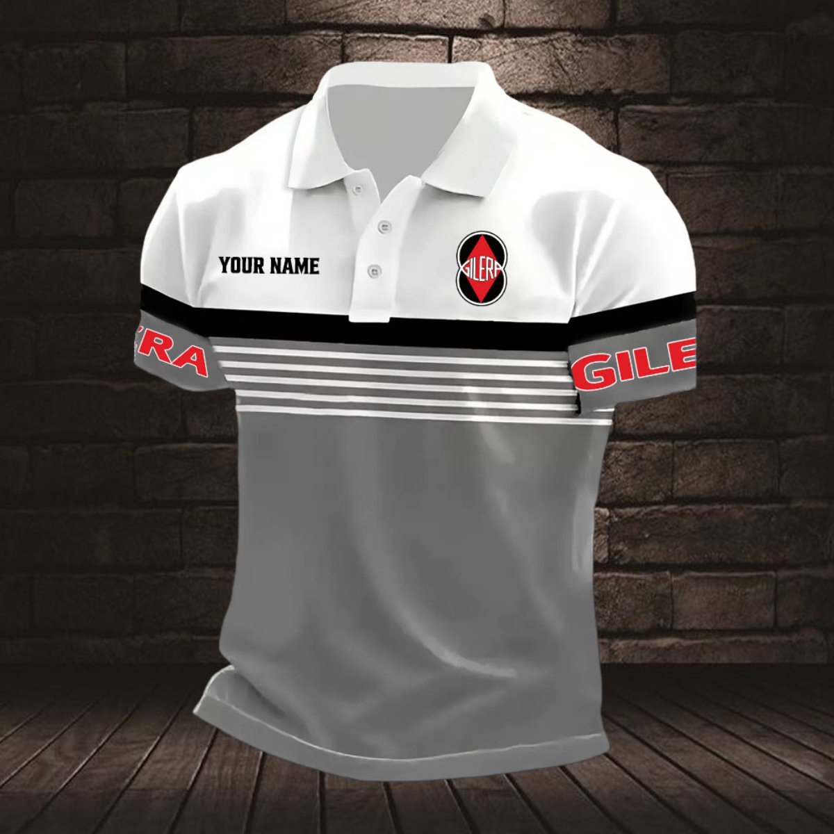 Gilera Motorcycles Poloshirt – Bild 3